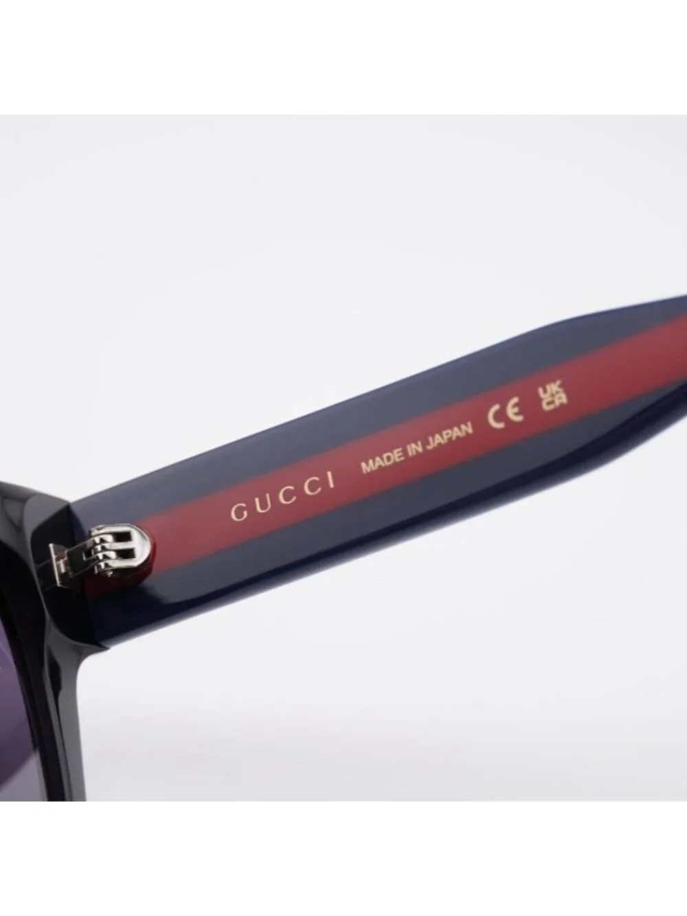 Gucci GG1866SK 004 Sunglasses Black/Blue Square Frame, Violet Lenses